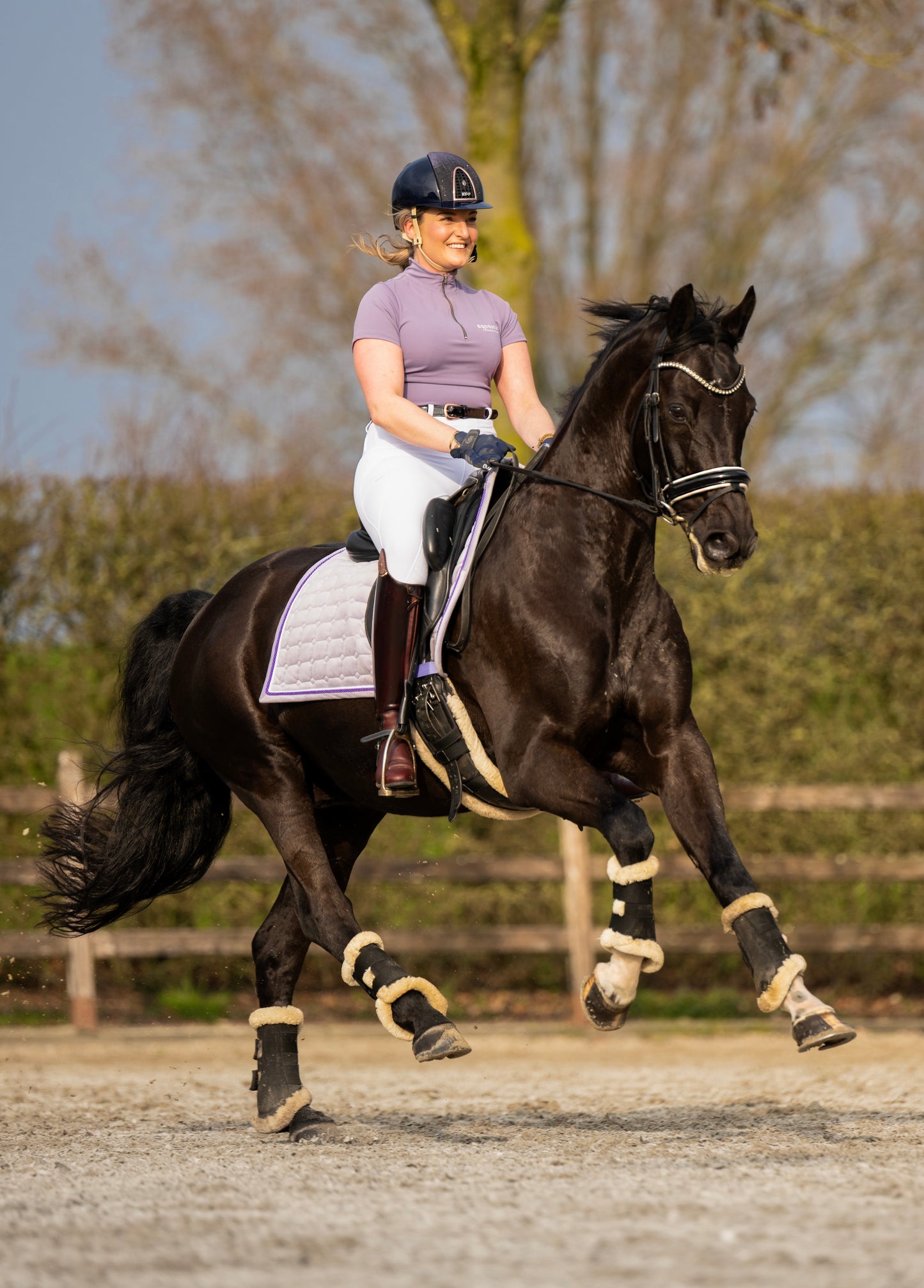 Floral Violet zadeldek dressuur